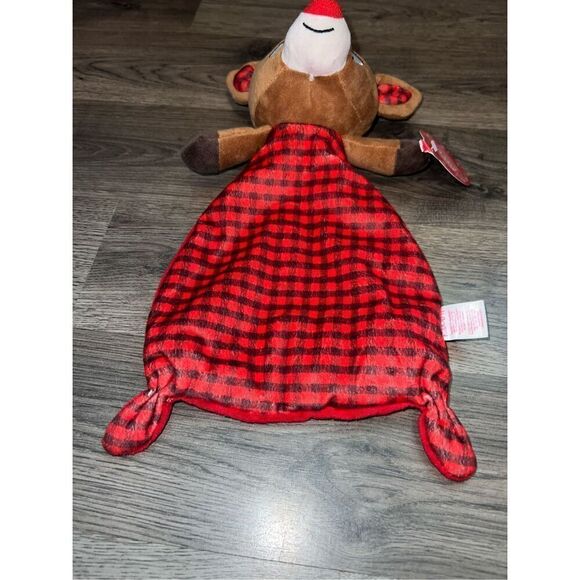 Rudolph The Red Nose Reindeer Lovey Plush Baby Christmas Toy NEW - Picture 2 of 7